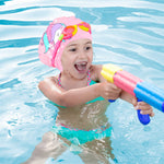 Kids Swim Caps for Girls (Age 2-6), Durable Waterproof Silicone Swimming Cap for Short Hair with Swimming Goggles, Ear Plug and Nose Clip (Pink, Large (6-12 Years))
