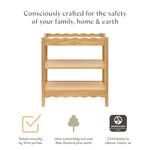 Babyletto Swell Changing Table in Honey, Greenguard Gold Certified