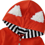 Noubeau Newborn Baby Girl Boy Halloween Cosplay Cartoon Clothes Fox Coat Fur Bodysuit Jumpsuit Hooded Playsuit Romper