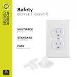Power Gear Child Safety Electrical Outlet Covers, Tamper‑Resistant Plug Protectors for Standard Wall Outlets, Baby‑Proof & Child‑Proof Safety Caps, Clear, 60 Pack, 54615