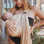 Vlokup Baby Water Ring Sling Carrier | Lightweight Breathable Mesh Baby Wrap for Infant, Newborn, Kids and Toddlers | Perfect for Summer, Swimming, Pool, Beach | Great for Dad Too Champagne