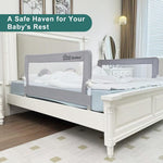 grelex Toddler Bed Rails, 51 Inch Foldable Bed Rail for Toddlers, Baby Bed Rail Guard for Twin, Full, Queen Size Bed, Box, Platform Bed, with Reinforced Safety System