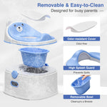 3-in-1 Toddler Potty Training Toilet for Boys & Girls - Convertible Potty Chair with Step Stool for Toddlers 1-3, Anti-Slip Design Toddler Toilet Seat - Removable & Easy to Clean