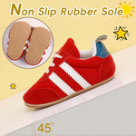 Baby Boys Girls First Walking Shoes Infant Sneakers Lightweight Breathable Flexible Pull On Sneakers with Soft Lining Kids Shoes Red 12-18 Months