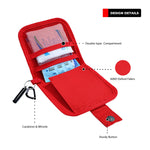Benelinemed Mini First Aid Kit - 137 Piece Small Emergency Medical Kit for Home, Car, Travel, Camping & Outdoor Activities FSA/HSA (Red)