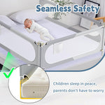 Yozoia Bed Rail for Toddlers, Baby Bed Rail Guard with Double Child Safety Lock, 30 Speed Height Adjustable, Safety Toddler Bedrail for King & Queen Size Bed