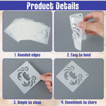 18Pcs Letters and Numbers Alphabet Stencils for Kids, Educational Writing Practice Kit, Reusable Mix Pattern Tracing Stencils for Kids Painting Drawing, DIY Projects(White)