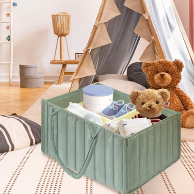 POXXU Baby Diaper Caddy Organizer and Storage,Diaper Bag,Baby Shower Gifts,Nursery Diaper Storage Bin and Car Organizer for Diapers and Baby Wipes,Newborn Essentials Must Haves