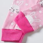 Little bety Girls Rabbit Long Sleeve Pajamas Toddler Girls Cotton Pjs Long Shirts Clothes 18Months Pink