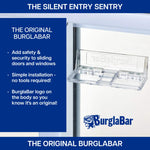 Burglabar 2 Pack Additional Security for Sliding Patio Doors,Sliding Glass Windows. and can be Used Child Safety.