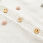 Simplee kids Baby Sweater Cardigan Jacquard Cable-Knit Spring Coat Long Sleeve Cardigan for Baby Girl