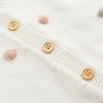 Simplee kids Baby Sweater Valentine's Day Cardigan Embroidery Knit Coat for Winter Spring for 12-18 Months