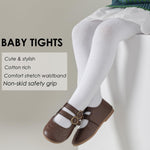 EPEIUS Toddler Girl Tights Baby Boy Seamless Non Slip/Skid Grip Leggings Cotton Stockings Footed Pants Solid Plain Tights Pantyhose for 12-24 Months,3 Pack,Black/White/Khaki M