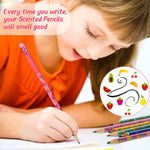 Outus 40 Pieces Scented Pencils for Kids Colorful Fruit Themed HB Graphite Pencils with Erasers Cute Office Tools with Fruit Themed Elements for School Stationery Classroom Party Reward Supplies