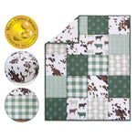 The Peanutshell 3 Piece Baby Crib Bedding Set for Boys & Girls - Newborn, Infant & Toddler Nursery Bed Set Decor with Fitted Crib Sheet, Dust Ruffle Comforter - Boho Farm
