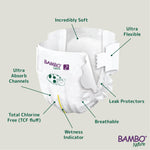 Bambo Nature Hypoallergenic Baby Diapers, Eco-Labeled Diapers, Enhanced Leakage Protection, Totally Chlorine-Free, Skin Friendly, and Super Absorbent - Size 3 (52 Count)