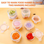 Luvan 7oz Glass Baby Food Containers, 12 Pack Baby Food Jars with Lids Leakproof, Stackable Baby Food Storage Containers Freezer Safe, Baby Bullet Containers for Fruit Purees and Vegetable Mashes