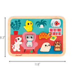 Janod Pets Chunky Puzzle - 7 Pieces - Ages 18 Months - 3 Years - J07122