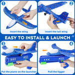 SYHLN 3 Pack Airplane Launcher Toys for 4 5 6 7 8 Year Old Boys Gifts: Airplane Shooter with 3 LED Foam Glider Planes for Kids - Outdoor Flying Toys Boys Birthday Present Gifts Age 4 5 6 7 8 9