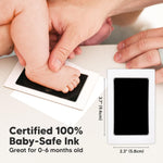 Inkless Baby Handprint and Footprint Kit for Newborn - Baby Footprint Kit, Newborn Keepsake Nursery Picture Frame, Dog Paw Print Maker, Personalized Gifts for New Mom, Mother's Day (White/Gold)