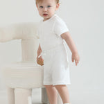 Ruisita 3 Pack Unisex Baby Toddler Cotton Shorts with Drawstring Baby Pull-on Soild Shorts Soft Clothes for Summer Daily