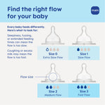 MAM 6oz Premium Glass Wide Neck Baby Bottle with Slow Flow Breastfeeding-Like Silicone Nipple, Easy to Clean,BPA Free, 0+ Months, Easy Switch Between Breast and Bottle, Made in Europe, 3 Pack Unisex