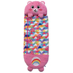 Happy Nappers: Care Bears Sleep Sack Large - Cheer Bear - 66 x 30, 2-in-1: Plush Character Opens Into Sleeping Bag, Soft Nap & Play Animal, Kids 7+
