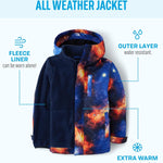 The Children's Place Baby Boys' and Toddler Heavy 3 in 1 Winter Jacket, Wind Water-Resistant Shell, Fleece Inner