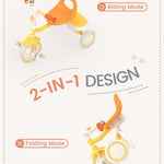 besrey Toddler Tricycle with Bell, Kids Tricycle Age 18 Months to 5 Years, Kids Trikes, Toddler Bikes for 1-3 Year Olds, Toddler Trikes for 2-4 Year Olds, Gift & Toys for Boy & Girl, Yellow