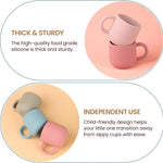 Pack of 2 Silicone Drinking Mug Cup for Toddler Kids and Children (Color 3)
