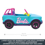 Barbie Hot Wheels RC SUV, Remote-Control Pink Vehicle That Fits 2 Fashion Dolls & Accessories, Includes Kid-Applied Stickers for Customization
