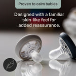 Tommee Tippee Breast-Like Pacifier, 0-6 Months, Symmetrical Design, Natural Breast-Like Baglet, BPA-Free Binkies, Rose/Green/Cream, Pack of 4