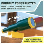 Squirrel Products Pirate Telescope - Swing Set Accessories Replacements & Additions - Active Outdoor Play for Boys & Girls Ages 3 & Older