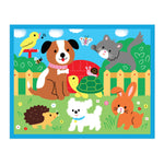 Mudpuppy Playful Pets – 12 Piece Puzzle with Reusable Zipper Pouch Featuring Colorful and Fun Illustrations of Pets Perfect for Easy Storage and Travel