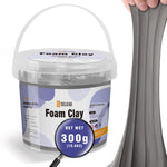 SELEAD Foam Clay Grey 300g - Moldable Air Dry Ultra-Light Modeling Clays for Adult Cosplay, Sculpting, Arts & Crafts - with 30g Colored Clay