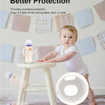 ZCH 4-Pack Silicone Sleeves for Lansinoh Glass Bottles, BPA-Free Drop-Resistant Baby Bottle Sleeves with Handles, Compatible with Lansinoh Anti-Colic Glass Baby Bottles (8 oz)