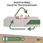 Delta Children Serta SleepTrue Mini Crib Mattress, Premium Sustainably Sourced Fiber Core, Hypoallergenic & Waterproof Cover, Greenguard Gold Certified - Made in USA, White