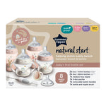 Tommee Tippee Natural Start 8 Piece BPA Free Bottle Set, Includes 2 x 5 oz & 2 x 9 oz Bottles, 1 x Medium Flow Nipple, 1 x 0-6m Pacifier, 1 x Removable Bottle Handle, 1 x Cleaning Brush, Pink
