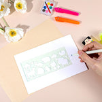 Ymapinc 4Pcs Kids Stencils for Drawing, Clear Ruler Animal-Shaped Stencils Drafting Tools Plastic Measuring Templates Rulers for Office School Drawing Supplies