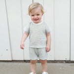 VISGOGO Baby Boy Girls Toddler Summer Outfit Striped T-shirt Toddler Boy Summer Clothes 6 12 18 Months 2 3 4 5 T Short Set