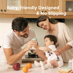 Momcozy Natural Baby Bottle, Wide-Neck, BPA Free Breast Milk Container, Storage Collection Bottle for Fridge & Milk Cooler, Breastfeeding Essential, 11 oz, 4 pcs