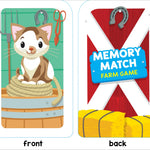 School Zone Memory Match Farm Card Game: 56 Game Cards, Preschool, Kindergarten, Animals, Early Reading, Counting, Matching, Vocabulary, Ages 3+