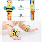 Infinno Baby Wrist Rattle Socks and Foot Finder Set, Perfect Baby Toys for 0-12 Months Newborn Boys and Girls As Baby Shower Gifts, Garden Bug Series