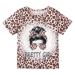 PATPAT Girls Shirts Size 10-11 Leopard Print Graphic Tees, Cheetah Print Outfit, Crew Neck Short Sleeve Cheetah Tops Summer Clothes Cute Summer Outfits Preppy Tops