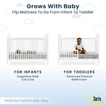 Serta Perfect Start Deluxe Limited Dual Sided Baby Crib Mattress and Toddler Mattress, GREENGUARD Gold Certified, Firm Support, Waterproof, 7 Year Warranty, Made in USA
