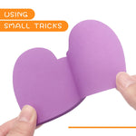 Heart Shape Sticky Notes 6 Color Bright Colorful Sticky Pad 75 Sheets/Pad Self-Sticky Note Pads