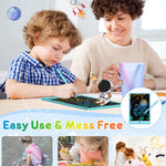 FLUESTON LCD Writing Tablet for Kids, 10 Inch Doodle Board, Colorful Drawing Pad for Toddler, Educational Travel Toy Gifts for 3-8 Year Old Girls Boys, Erase Lock Writing Board
