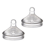 NUK Simply Natural Baby Bottle Nipples - Medium Flow Silicone Extra Soft Anti-Colic Air System BPA-Free Pack of 2