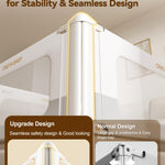 Bed Rail for Toddlers, Thickened & Reinforced Toddler Bed Rails with Double Child Lock, Upgraded Kids Baby Bed Rail Guard/Bed Side Rails for Queen, King Size,White/Grey, 1Side, 78.7" Lx28 H
