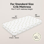 KeaBabies 2-Pack Organic Crib Sheets for Boys, Girls - 52x28 Fitted Crib Mattress Sheet Neutral, Breathable Jersey Cotton Cover for Baby Bed, Toddler Mattress, Soft & Cute Prints (Elly)